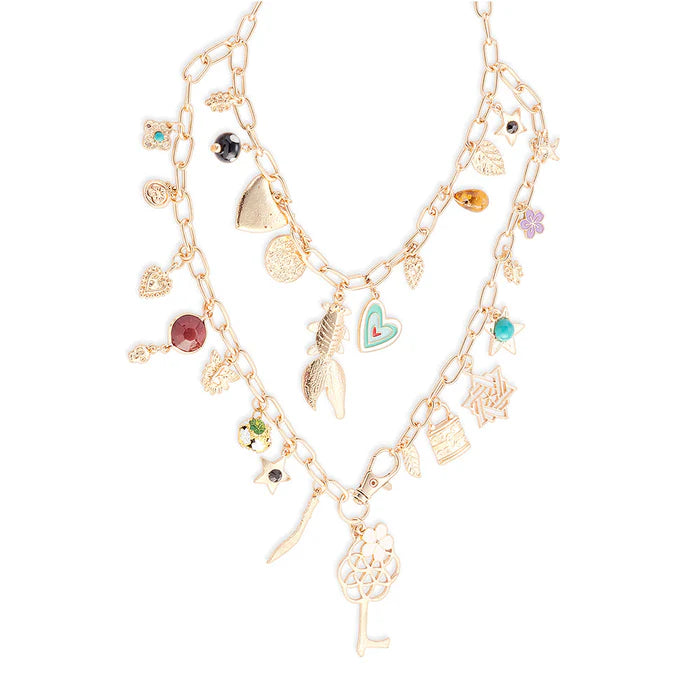 Myra Bag - Flowers and More Charm Necklace